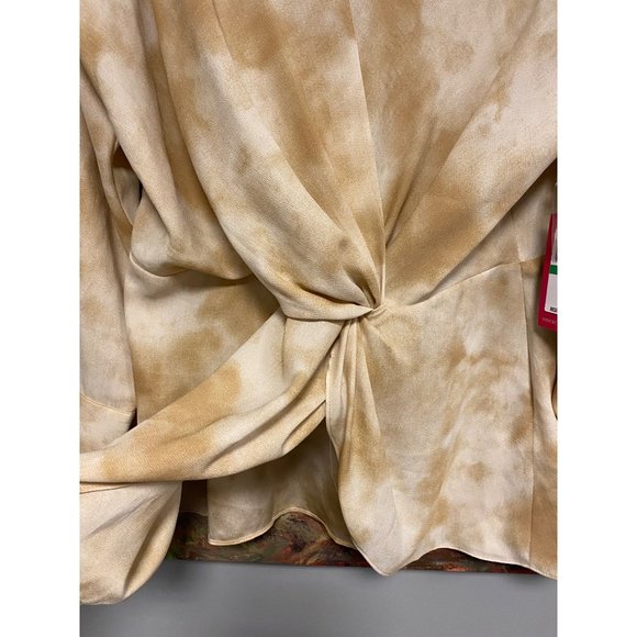 Vince Camuto NWT Women's Lg Blouse Tunic Tie Dye Spring Safari Wrap Style V-Neck - Picture 8 of 12